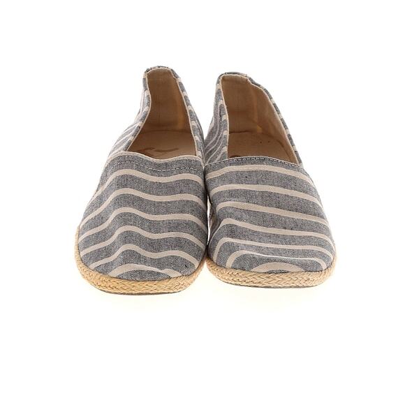 Report Sz 10 striped Flats Blue and White Comfort Espadrille Sandal Summer Flats - Picture 5 of 8